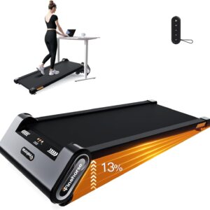FINEHORSE Walking Pad Treadmill with Auto Incline, 6 in 1 Under Desk Treadmill, 6-Level Incline Treadmills