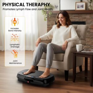 Body Workout Equipment for Women, Bluetooth and Silicone Pedal, Vibration Plate with Auto Mode, Vibrate Fitness Platform for Home
