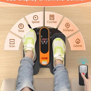 New Under Desk Elliptical Machine,Portable Seated Pedal Exercise Machine for Seniors