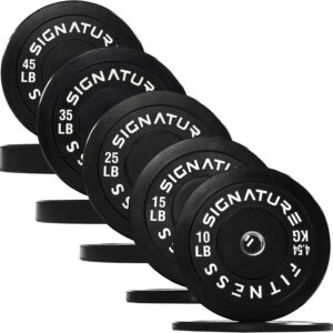 Fitvids Olympic Bumper Plates Set, 2" Weight Plates for Strength Training & Weightlifting