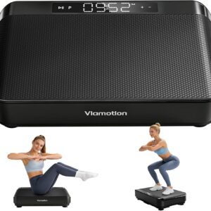 Vibration Plate Exercise Machine, Whole Body Workout Equipment for Women, Bluetooth and Silicone Pedal, Vibration Plate with Auto Mode, Vibrate Fitness Platform for Home