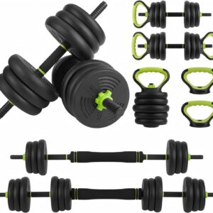 Adjustable Dumbbells, 44/66/88Lbs Free Weight Set with Connector, 4 In1 Weight Dumbbell Set Used As Kettlebells
