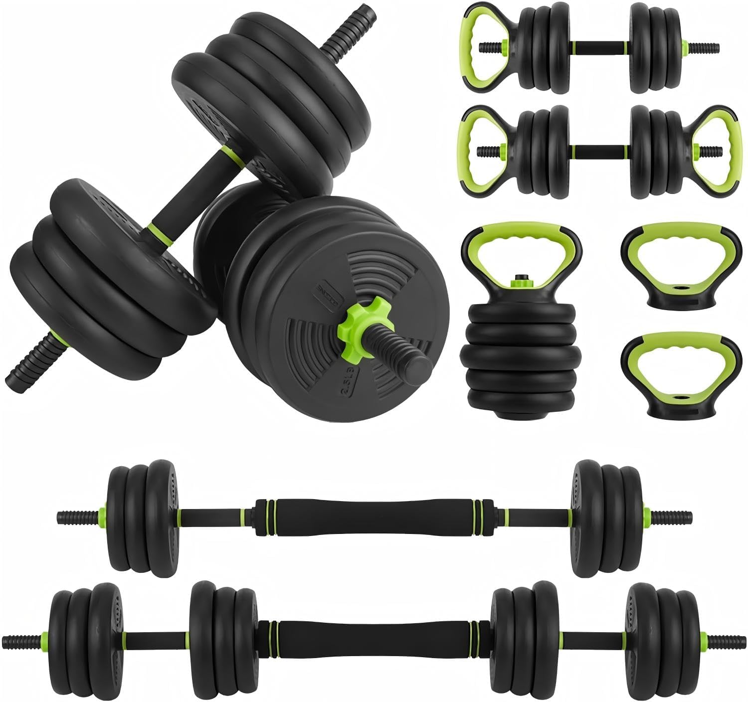 Adjustable Dumbbells, 44/66/88Lbs Free Weight Set with Connector, 4 In1 Weight Dumbbell Set Used As Kettlebells