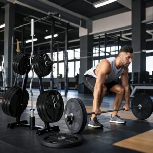 Clout Fitness Olympic Barbell Clamps Collars Quick Release Pair of Locking Weight Clips Fit 2 Inch Barbell for Weightlifting